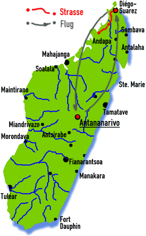 Madagascar Mountains Map